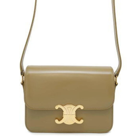 Celine Teen Triomphe Shoulder Bag shiny calfskin leather - Picture 1 of 8